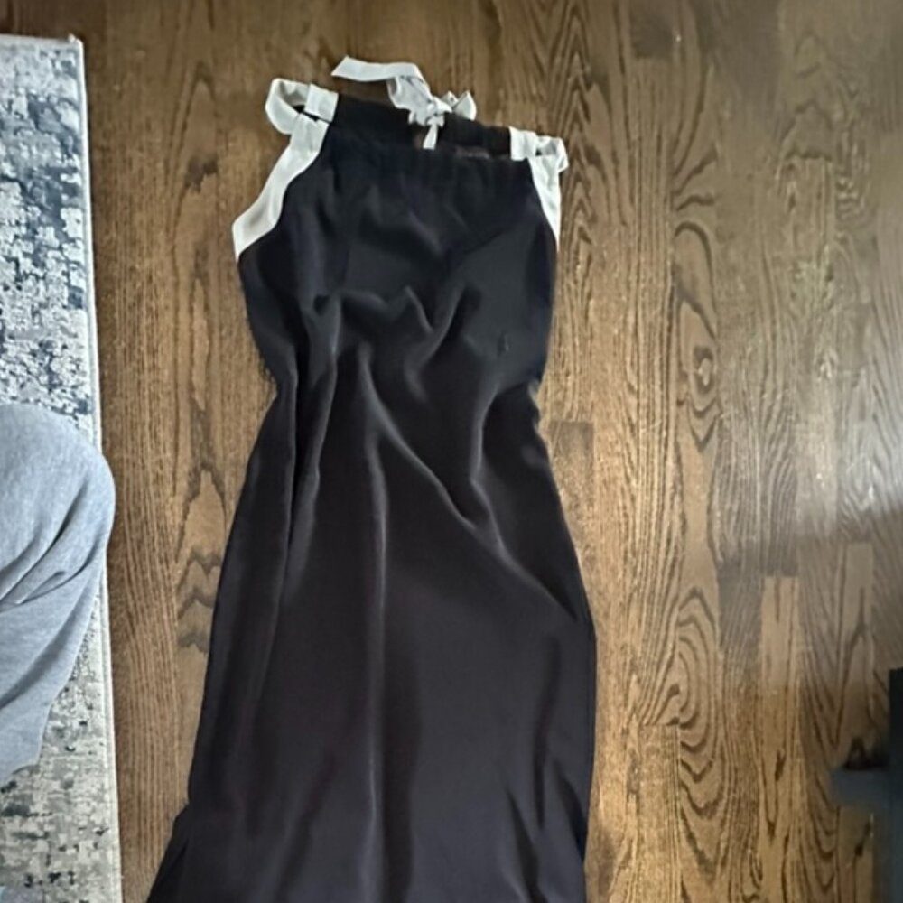 Black and Cream Maxi Dress